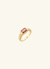 Burgundy Signet Ring